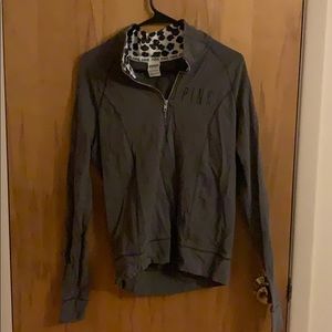 PINK quarter zip long sleeve shirt